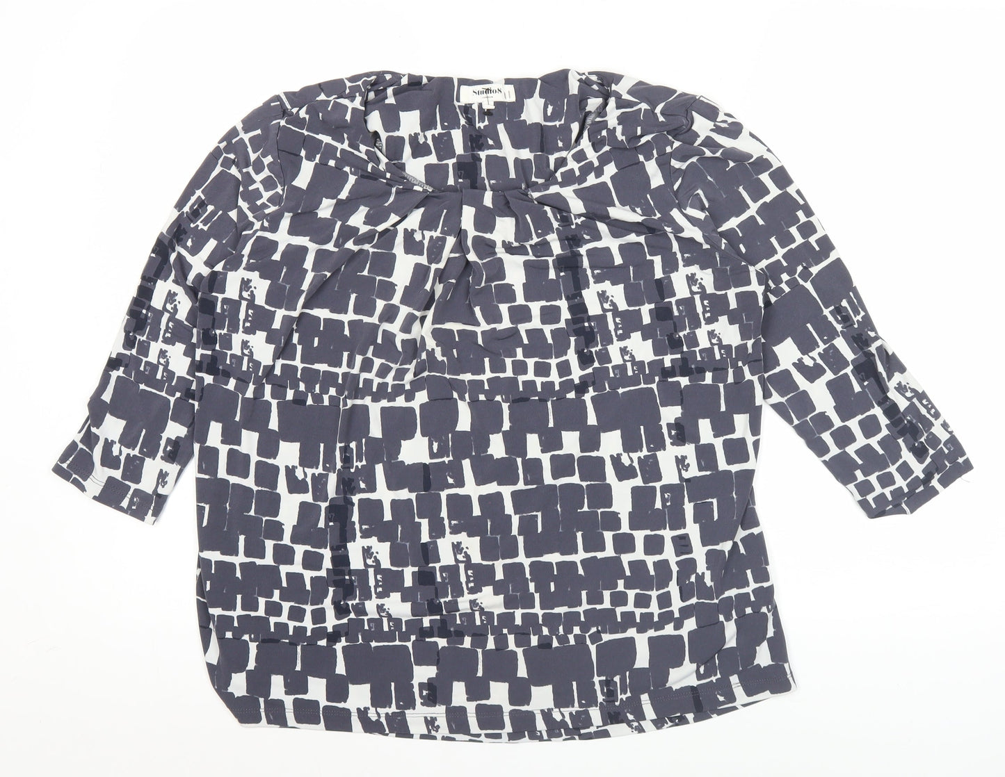 Studio 8 London Women’s Multicoloured Blouse Size 16 Cowl Neck Tunic