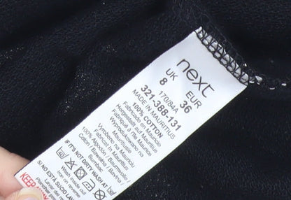 Womens UK Size 8 NEXT Black Pullover Jumper