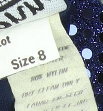 Donna by Antonio Enne Women’s Blue Sequin Sleeveless Sheath Dress Size 8