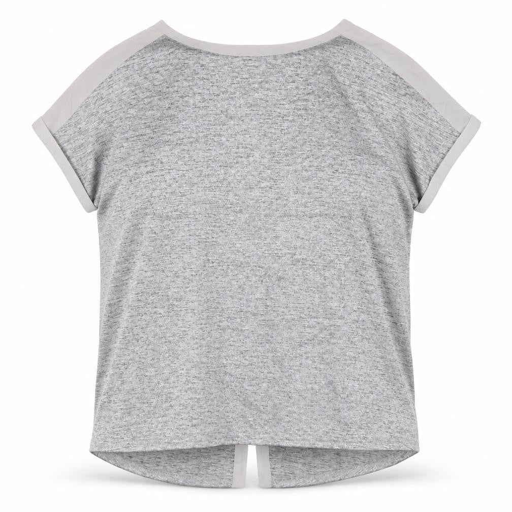 Oasis Womens Grey Short Sleeve Basic T-Shirt Size L Casual