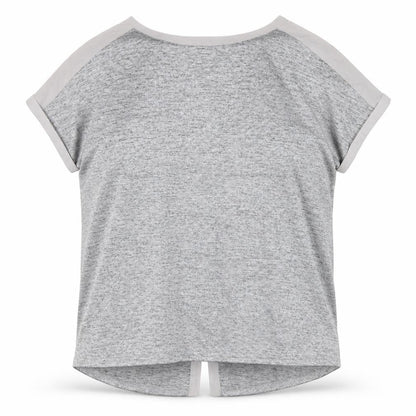 Oasis Womens Grey Short Sleeve Basic T-Shirt Size L Casual