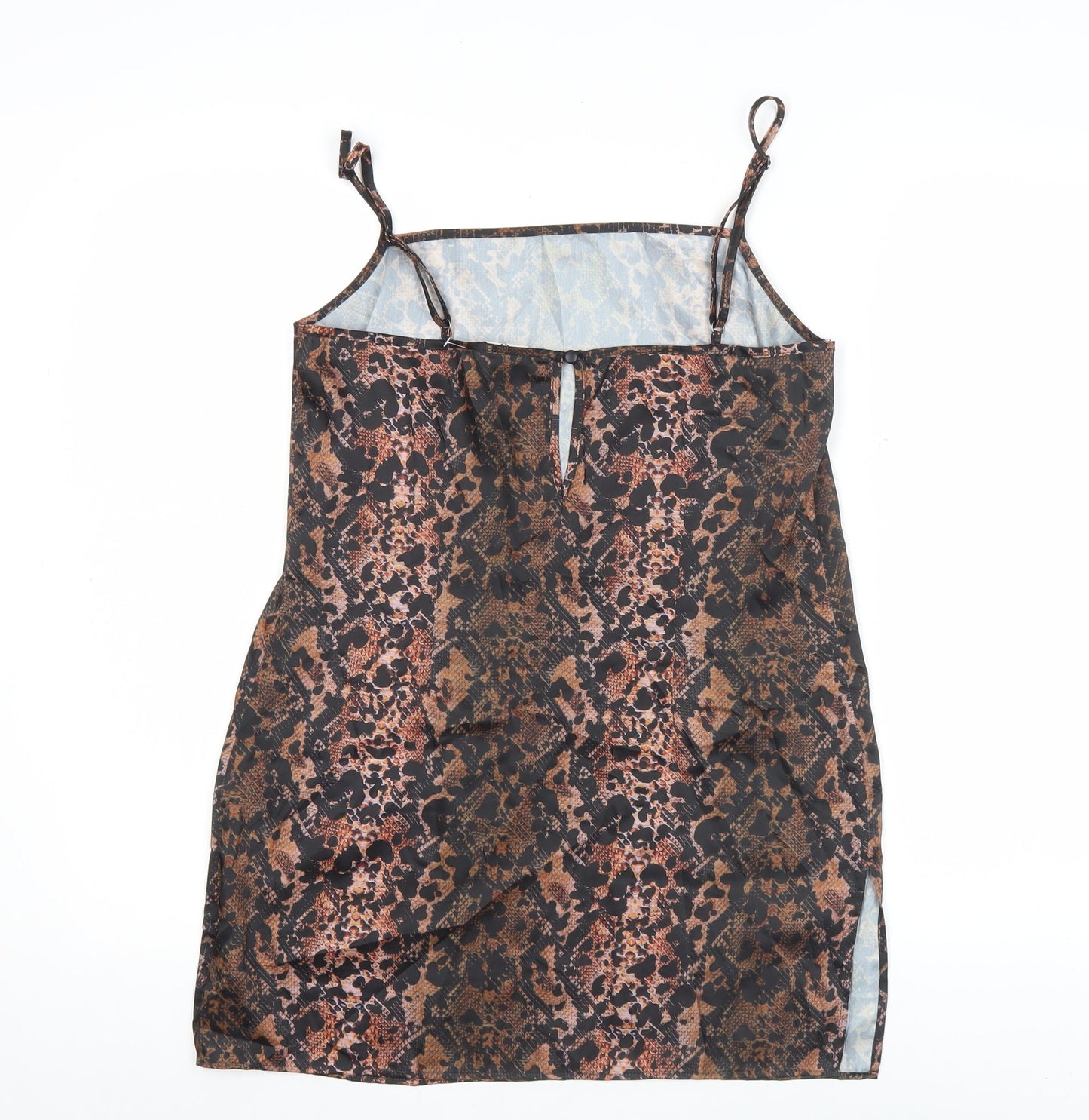 Collusion Women’s Brown Animal Print Slip Mini Dress Size 10