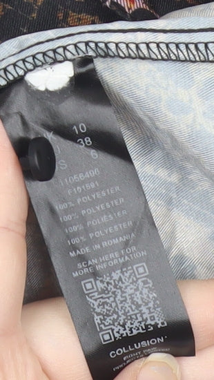 Collusion Women’s Brown Animal Print Slip Mini Dress Size 10