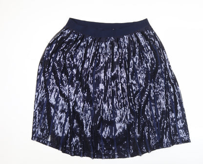 Anthology Womens Blue Sequin Pleated Skirt Size 18 Partywear