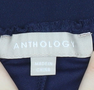 Anthology Womens Blue Sequin Pleated Skirt Size 18 Partywear