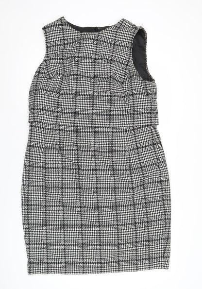 Marks and Spencer Women’s Black Houndstooth Sheath Dress Size 18
