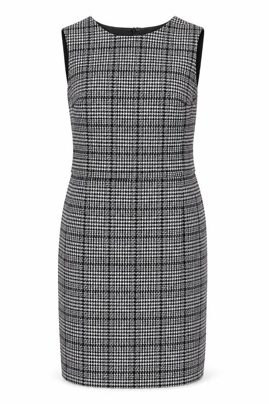 Marks and Spencer Women’s Black Houndstooth Sheath Dress Size 18