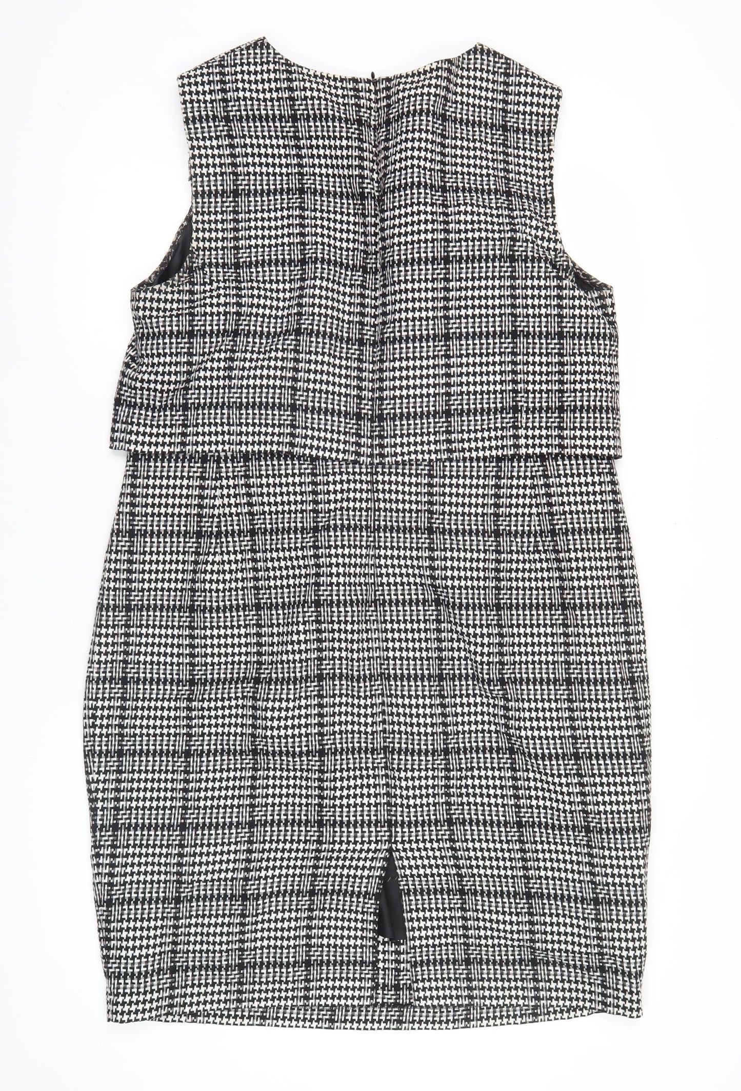 Marks and Spencer Women’s Black Houndstooth Sheath Dress Size 18