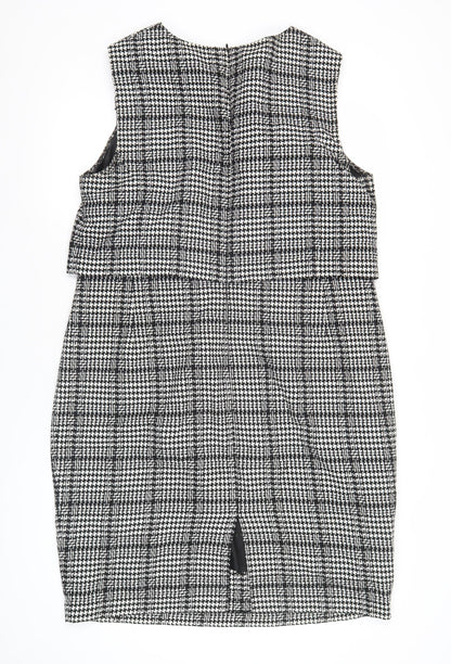 Marks and Spencer Women’s Black Houndstooth Sheath Dress Size 18