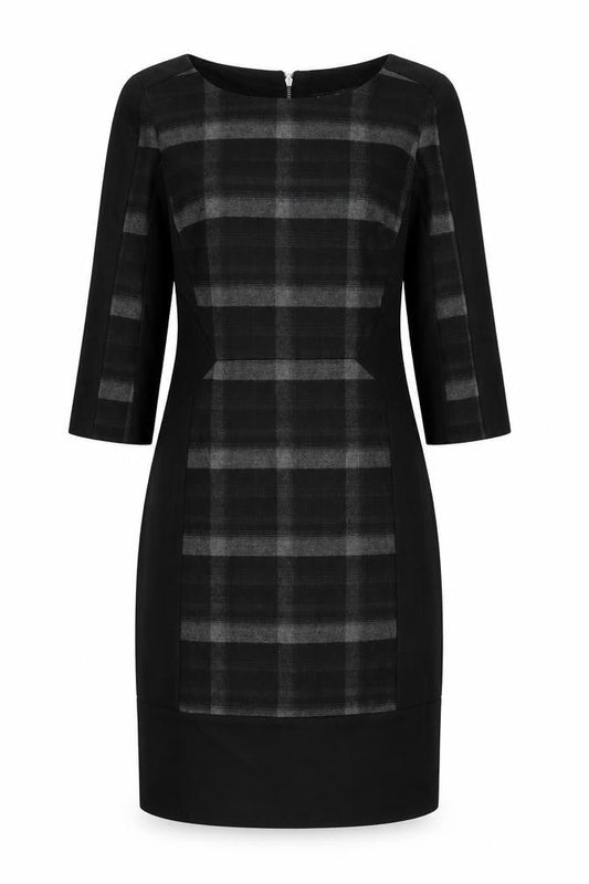 Marks and Spencer Women’s Black Check Sheath Dress UK 8 Workwear