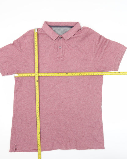 Modern Essentials Men's Pink Cotton Polo Shirt M Regular Fit