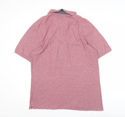 Modern Essentials Men's Pink Cotton Polo Shirt M Regular Fit