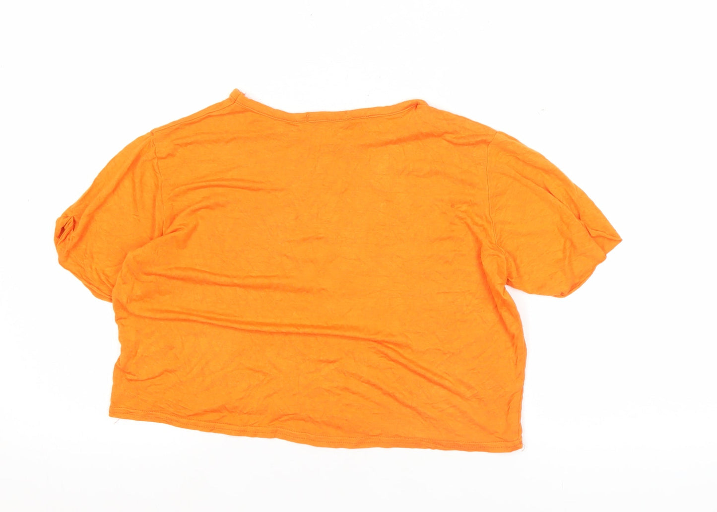 PrettyLittleThing Women’s Orange Size 10 Basic Short Sleeve T-Shirt