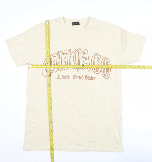 Mens UK Size M boohooMAN Beige  T-Shirt