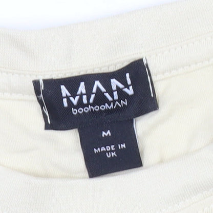 Mens UK Size M boohooMAN Beige  T-Shirt