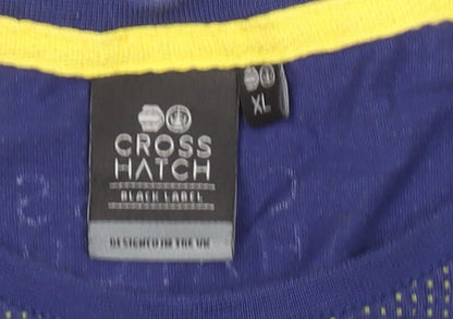 Mens UK Size XL Crosshatch Blue  T-Shirt