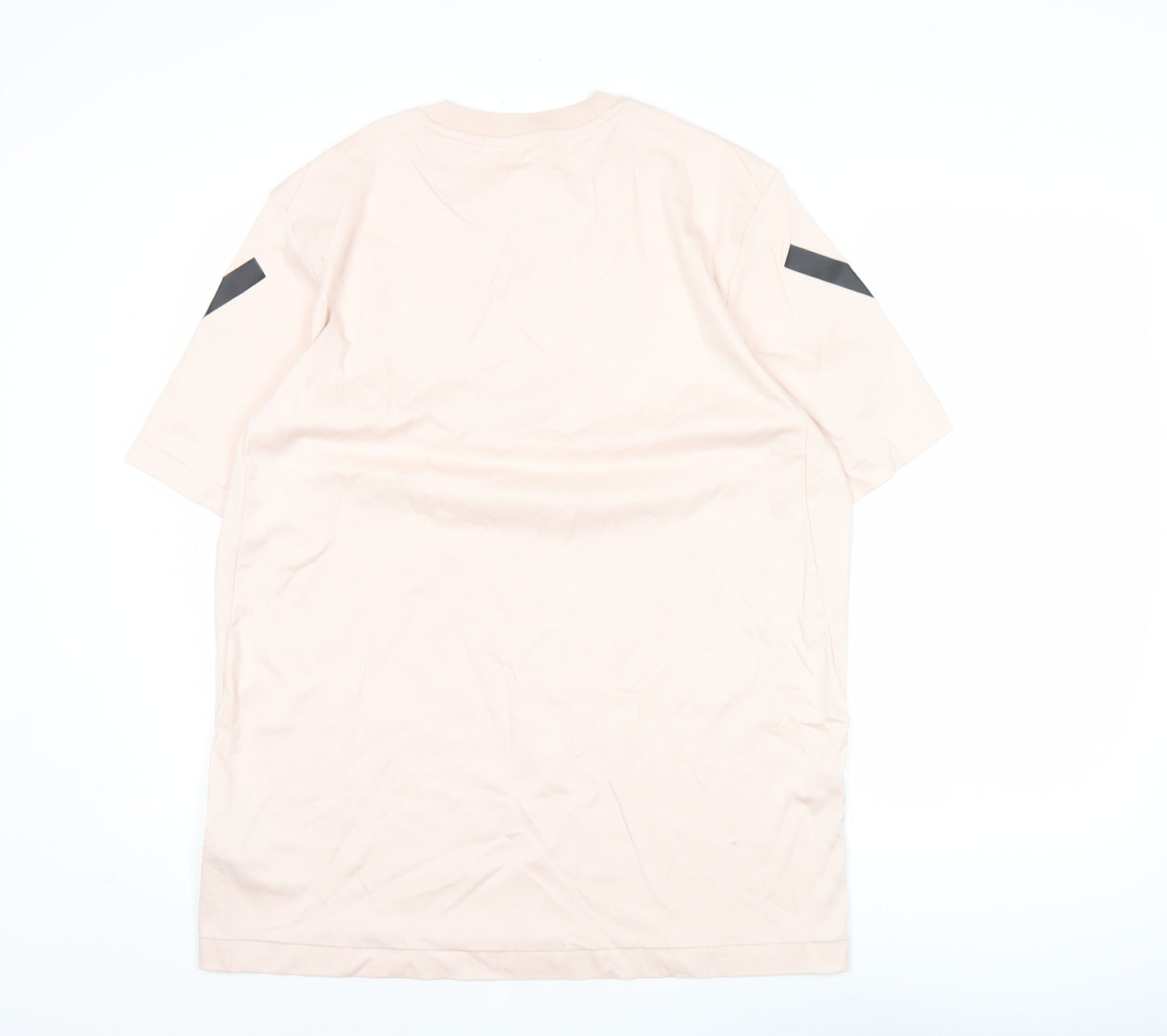 Adidas Men's Pink Cotton Sports Logo T-Shirt Size L