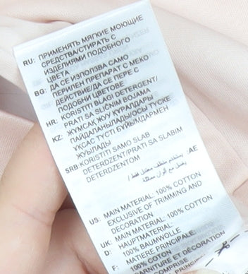 Adidas Men's Pink Cotton Sports Logo T-Shirt Size L