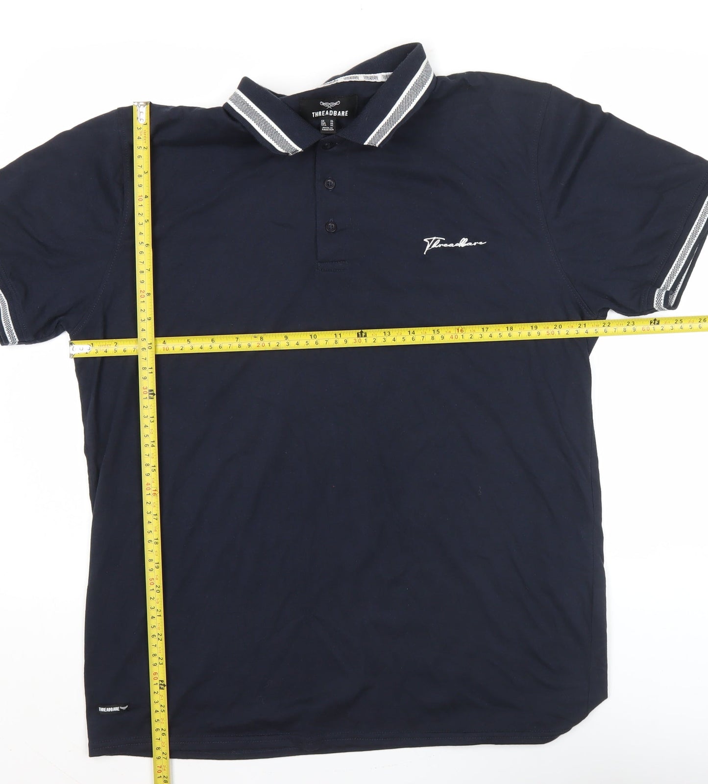 Threadbare Men’s Blue Polo Shirt XL Short Sleeve Cotton Blend