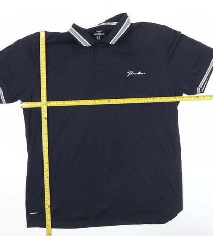 Threadbare Men’s Blue Polo Shirt XL Short Sleeve Cotton Blend