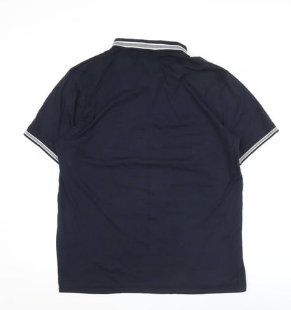 Threadbare Men’s Blue Polo Shirt XL Short Sleeve Cotton Blend