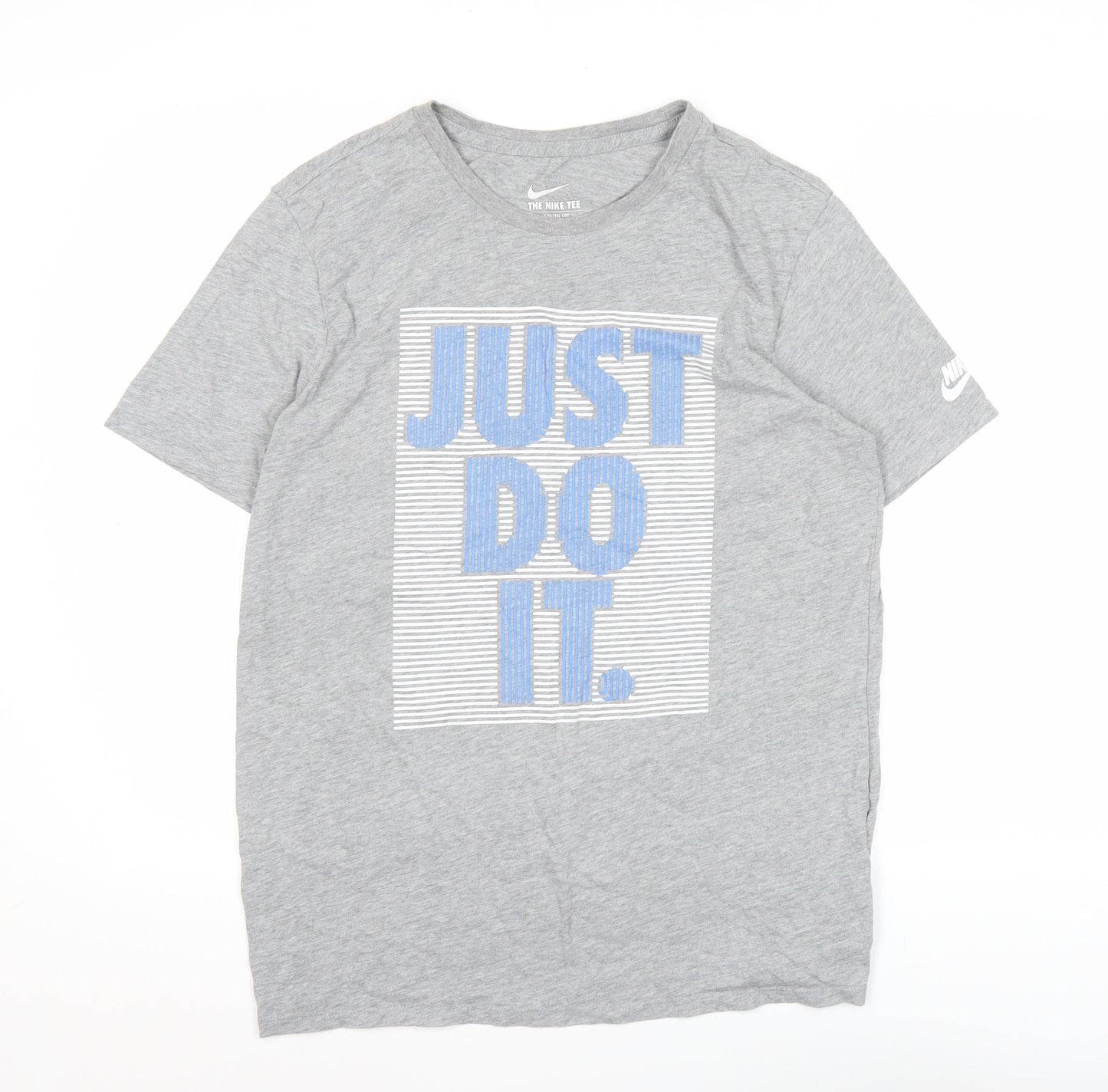 Nike Men's Grey M Athletic Fit Just Do It Graphic T-Shirt