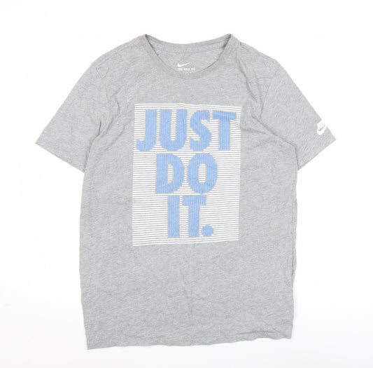Nike Men's Grey M Athletic Fit Just Do It Graphic T-Shirt