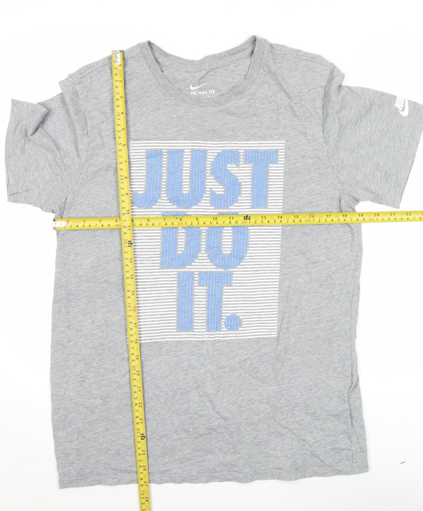 Nike Men's Grey M Athletic Fit Just Do It Graphic T-Shirt
