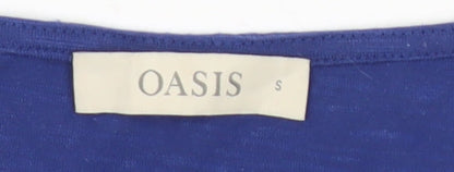 Oasis Women’s Blue Sleeveless Crochet Lace Tank Top Size S