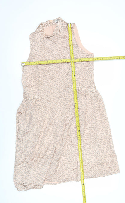 Next Women’s Beige Polka Dot A-Line Sleeveless Dress Size 10