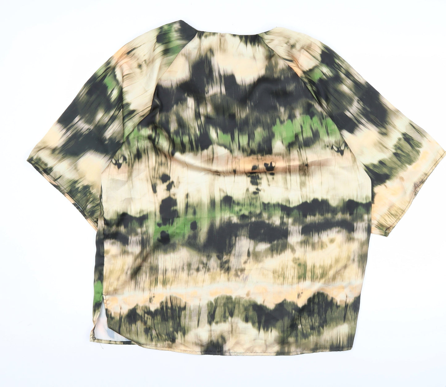 Primark Women’s Multicoloured Tie-Dye V-Neck Tunic Blouse Size 14