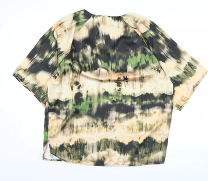 Primark Women’s Multicoloured Tie-Dye V-Neck Tunic Blouse Size 14