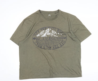 Mens UK Size 2XL C&A Green  T-Shirt