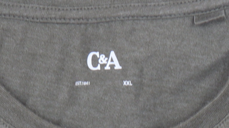 Mens UK Size 2XL C&A Green  T-Shirt