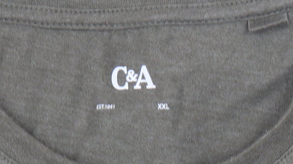 Mens UK Size 2XL C&A Green  T-Shirt