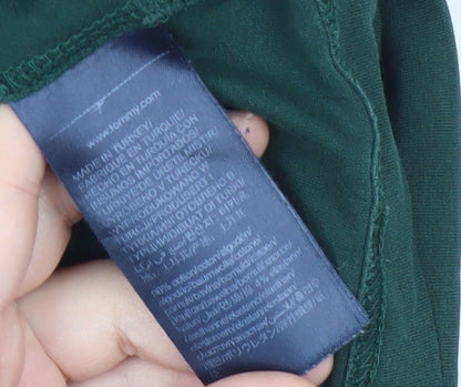 Tommy Hilfiger Men’s Green Slim Fit Cotton Logo T-Shirt Size L