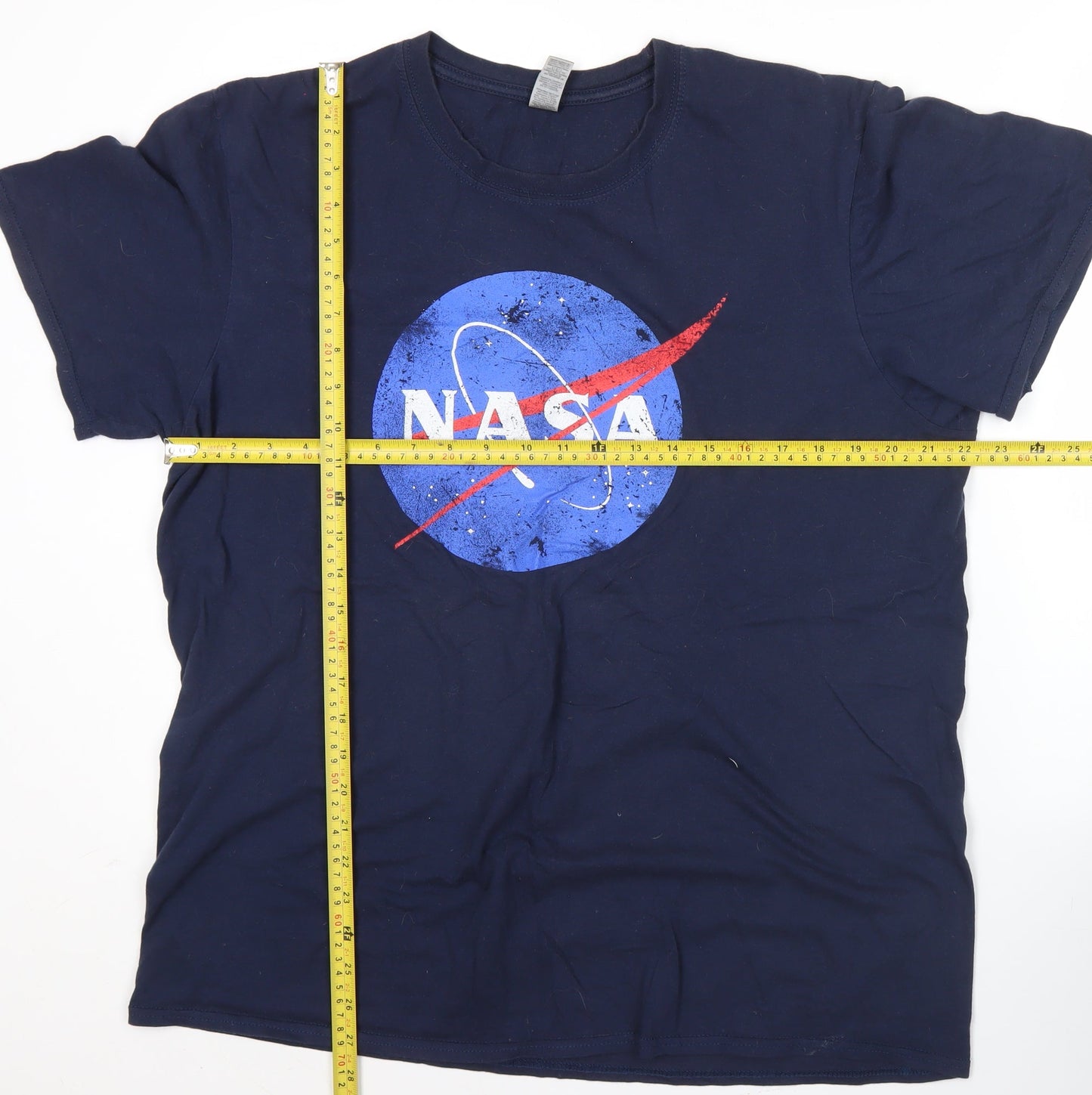 Mens UK Size L Gildan Blue  T-Shirt