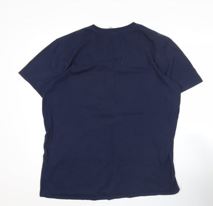 Mens UK Size L Gildan Blue  T-Shirt