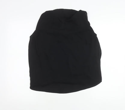 Mango Women’s Black XS Wrap Cowl Neck Sleeveless Blouse
