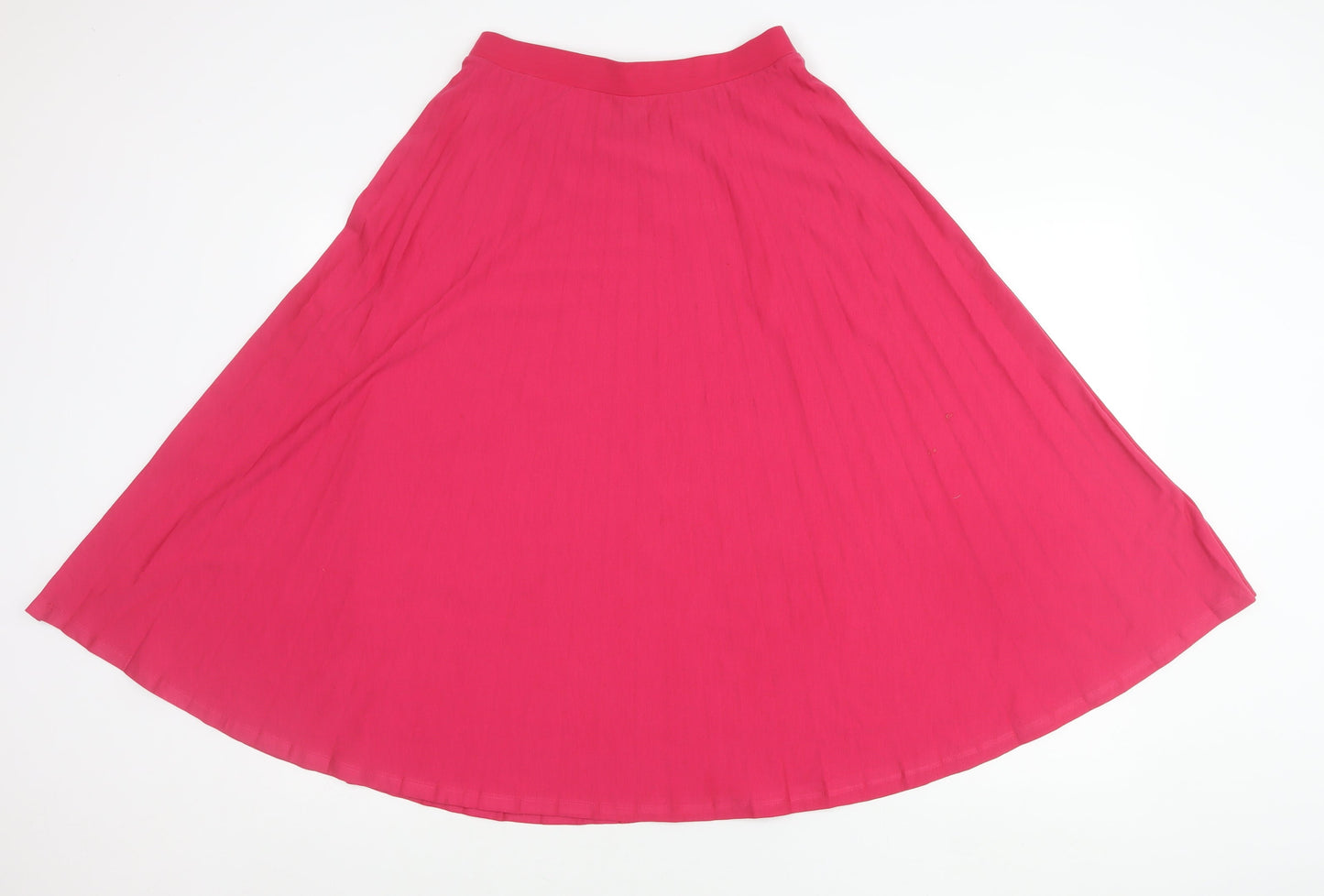 Marks and Spencer Womens Pink Midi Pleated Skirt Size 10
