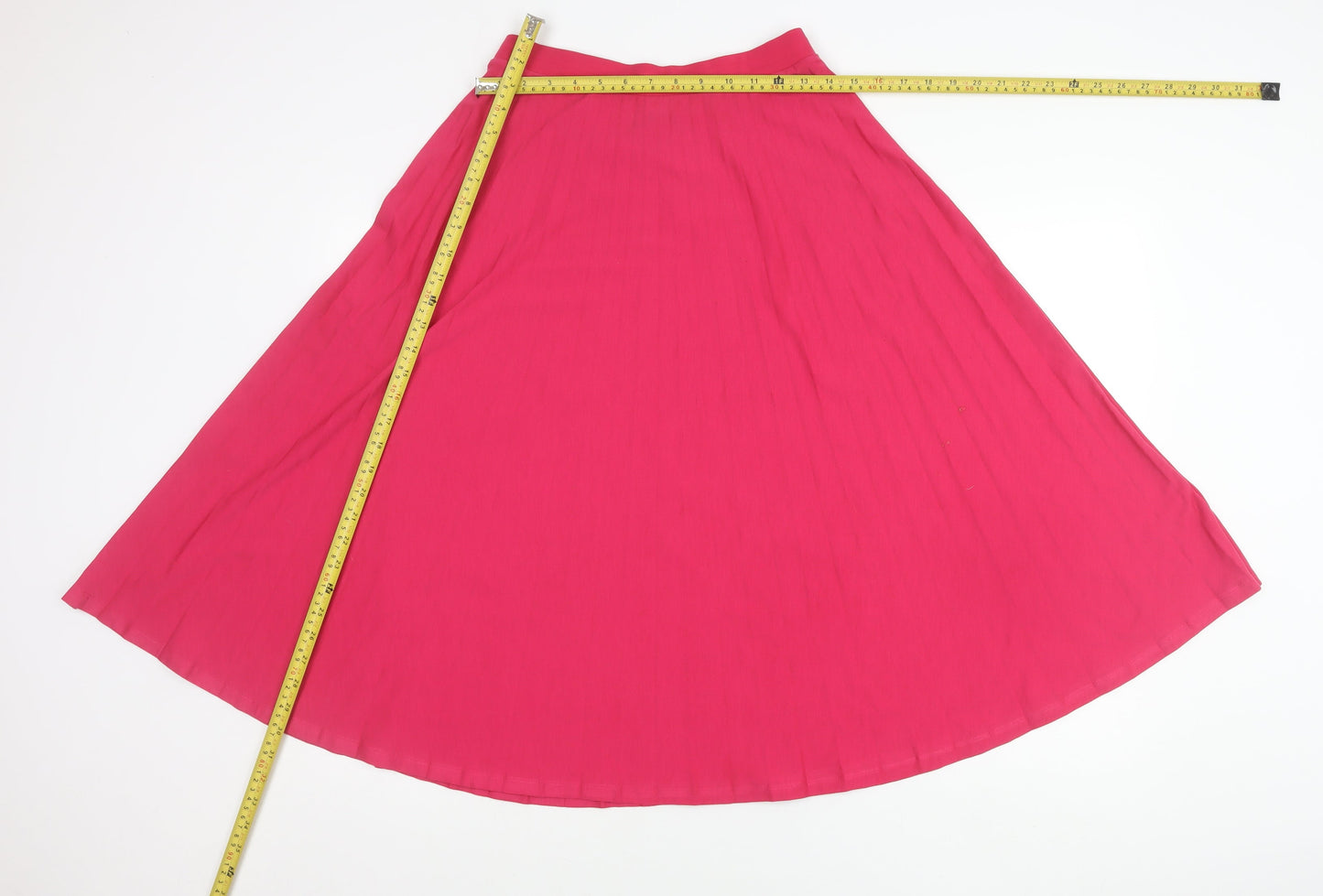 Marks and Spencer Womens Pink Midi Pleated Skirt Size 10