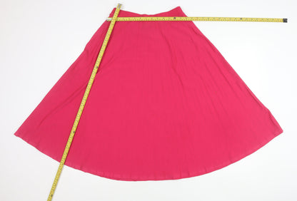 Marks and Spencer Womens Pink Midi Pleated Skirt Size 10
