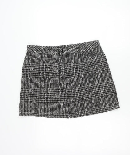 George Women’s Grey Check Floral Embroidered Pencil Skirt Size 14