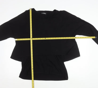 Doris Streich Womens Black Tunic Top Size 14 Long Sleeve Relaxed Fit