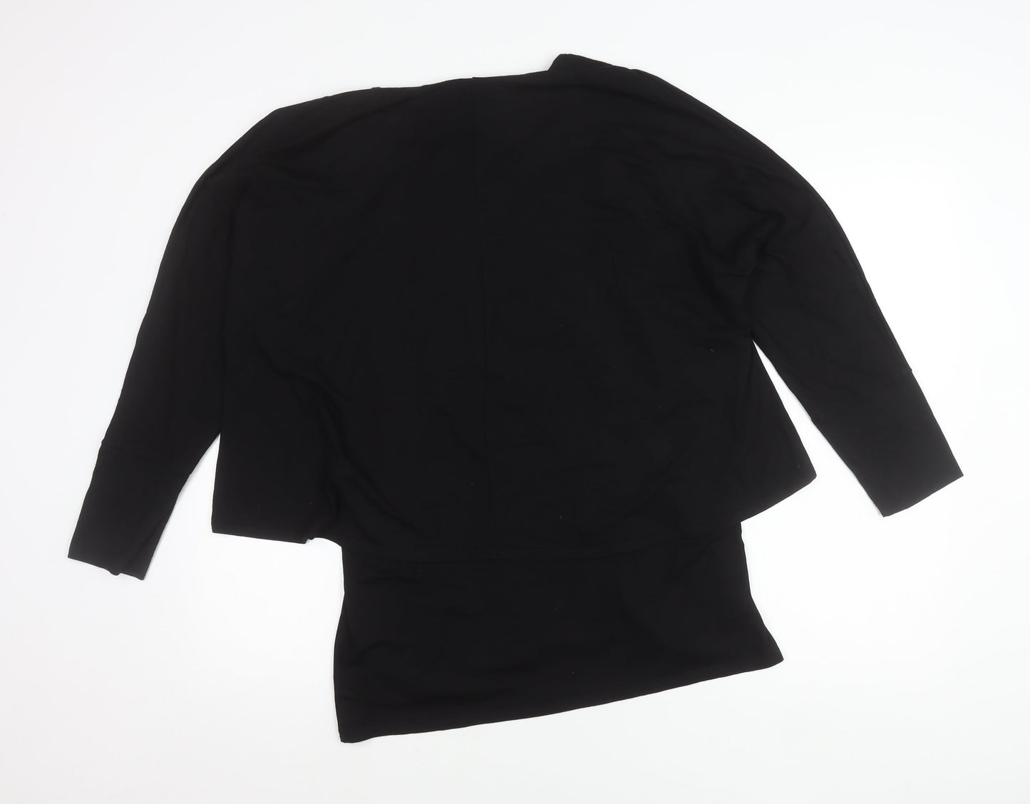Doris Streich Womens Black Tunic Top Size 14 Long Sleeve Relaxed Fit