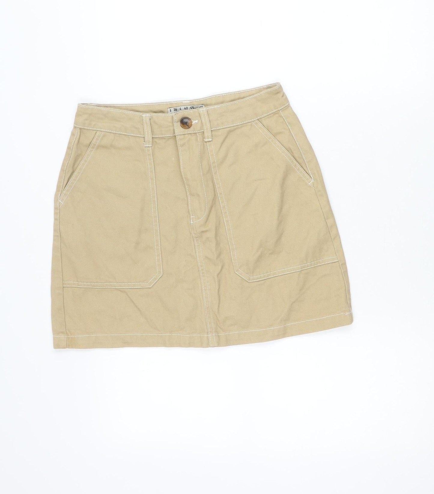 Womens UK Size 8 Denim Co. Cargo Twill Skirt