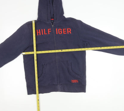 Tommy Hilfiger Boys Blue Zip Hoodie Jacket 12-14 Years Hooded Logo