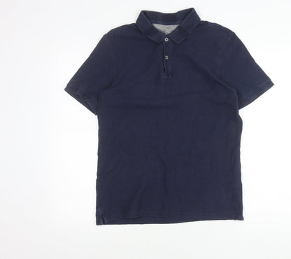 Marks and Spencer Men’s Blue M Polo Shirt Cotton Regular Fit