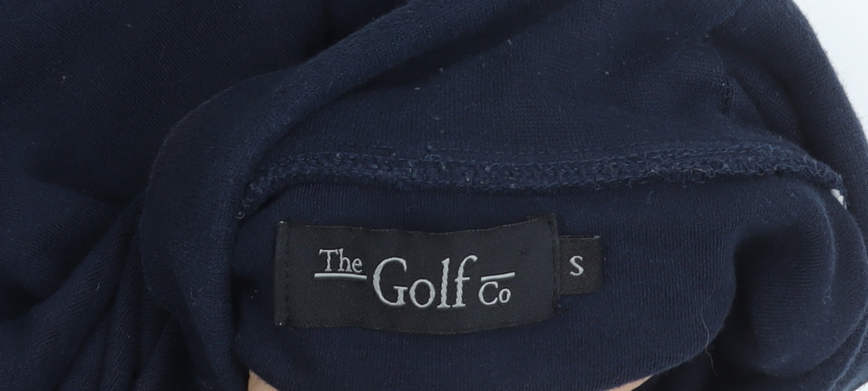 The Golf Co Men’s Blue Long Sleeve Cotton Roll Neck Polo Shirt Size S