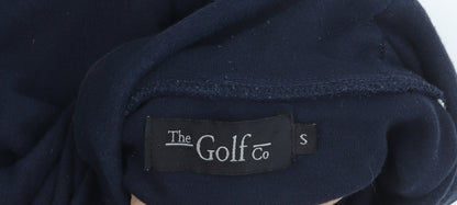 The Golf Co Men’s Blue Long Sleeve Cotton Roll Neck Polo Shirt Size S